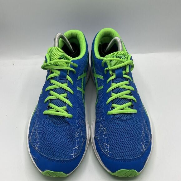 Asics Mens T629N Super Feather Weight Running Shoe Neon Blue & Green Size 11 - Picture 3 of 10